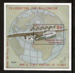 Micronesia 1999 - Airplanes Aviation - Souvenir Stamp Sheet - Scott #364 - MNH