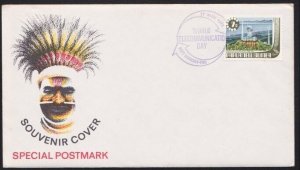 PAPUA NEW GUINEA 1973 cover - commem pmk - World Telecommunications Day....B3864