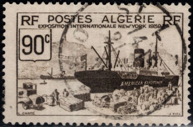 ALGERIA Scott 128 Used 1939 New York Expo stamp