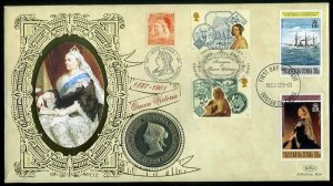 1996/7 The Reign Of Queen Victoria Coin Silk Cover Tristan Da Cunha