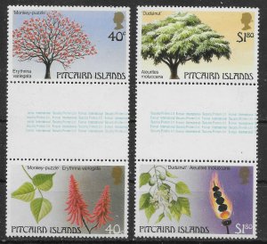 PITCAIRN ISLANDS SG304/7 1987 TREES MNH