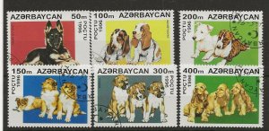 Thematic Stamps Animals. Azerbaijan 1996 DOGS sg.318-23  set of 6 used