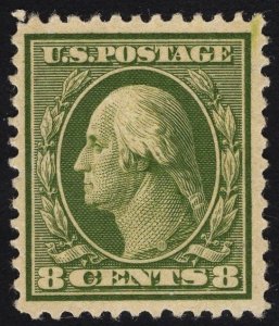 US #337 8c Olive Green Washington MINT HINGED SCV $45.00