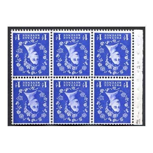 SB39a 1d Graphite Wmk Crowns Inv U/M Booklet Pane 6