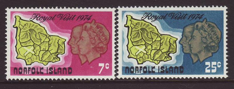 1974 Norfolk Is Royal Visit Set U/M