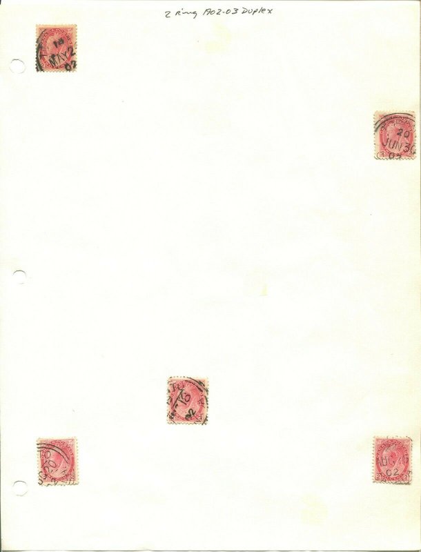 CANADA 2-RING ORB CANCEL STUDY LOT TORONTO