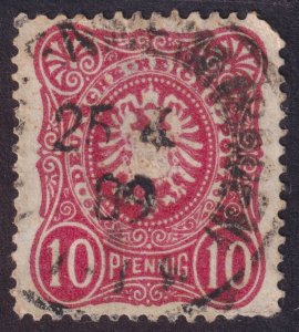 GERMANY 31 FROM 1879 10pf carmine red UVF UW 13.5x14.5 - F05P01R1P4