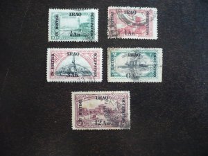 Stamps - Iraq - Scott# N29,N30,N33,N35,N37 - Used Part Set of 5 Stamps