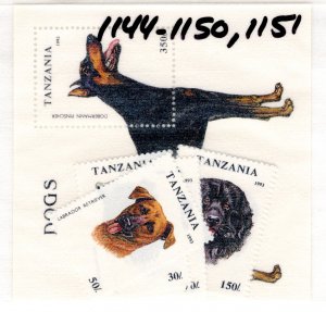 Tanzania #1144-1150, 1151 MNH - Stamp Souvenir Sheet