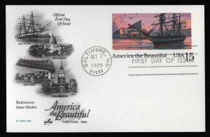 #UX136 15c America the Beautiful, Art Craft FDC **ANY 5=FREE SHIPPING**