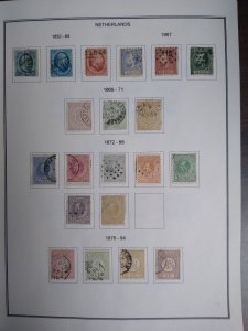 collection on pages Netherlands 1852-1939 CN: CV $341