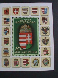 ​HUNGARY-1990 SC#3254 NEW COAT OF ARM -MNH-S/S SHEET VF WE SHIP TO WORLD WIDE