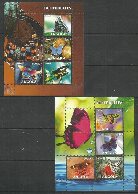 2pcs Nature Animals Insects Butterflies Perf. 2016 - (pr.issue) / W43