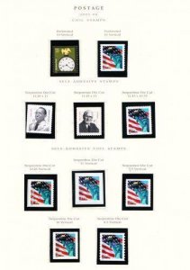 U S 2005-2006 Self-Adhesive Coil Stamps,  10 Different Stamps   Mint NH