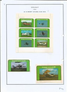 GRUNAY- 1982 - Bi-Planes - Sheets - Mint Light Hinged - Private Issue