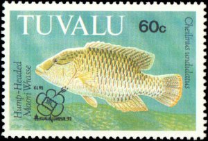 Tuvalu #629-632, Complete Set(4), 1992, Fish, Never Hinged