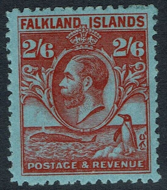 FALKLAND ISLANDS 1929 KGV WHALE AND PENGUIN 2/6