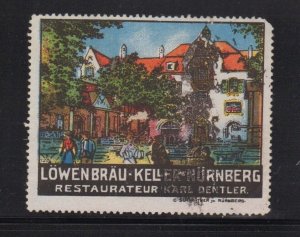 German Advertising Stamp - Löwenbräu Celler, Nůrnberg