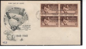 US  FDC 968, Block of 4, Cat. $3.00    ...   7503552