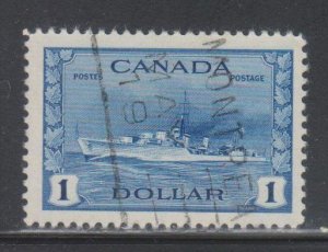 Canada, $1 Destroyer  (SC# 262) Used