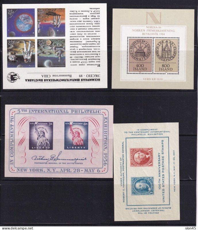 Worldwide 8 Sheets International Philatelic Exposition 15346