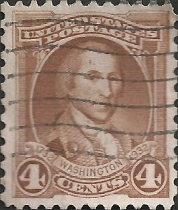 # 709 Used Plate Crack Above Eye Light Brown Washington Bicentennial