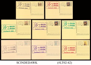 INDIA - 2020 32 DIFFERENT POSTCARDS WITH PANDEMIC CANCL. & 8 DIFF. POST OFFICE