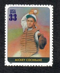 3408g Mickey Cochrane Legends of Baseball MNH single