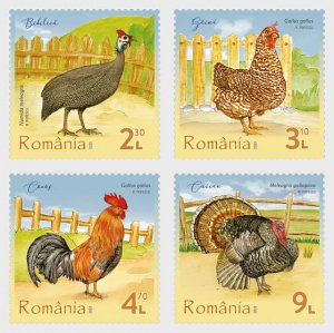 2023 Romania Poultry  (4) (Scott NA) MNH