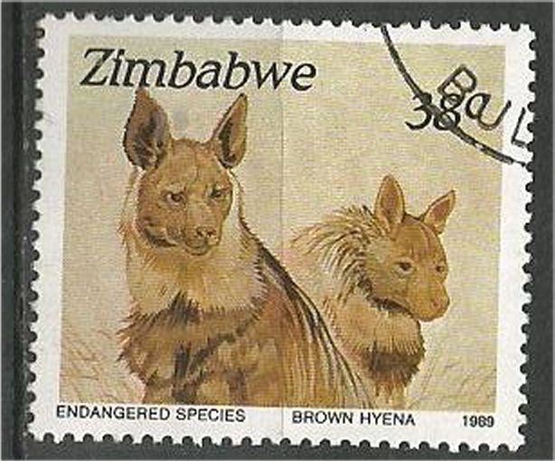 ZIMBABWE, 1989, used 38c Pangolin  Scott 598