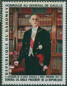 Dahomey 1967 SG309 100f General de Gaulle MLH