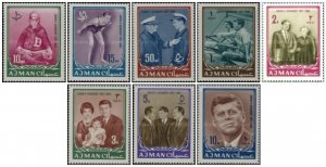 1964 Ajman Scott #- 19-26 Kennedy Memorial Set/8 CTO