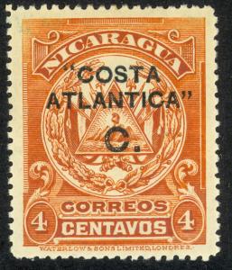 NICARAGUA CABO GRACIAS A DIOS 1907 4c Arms Sc 2L51 MH