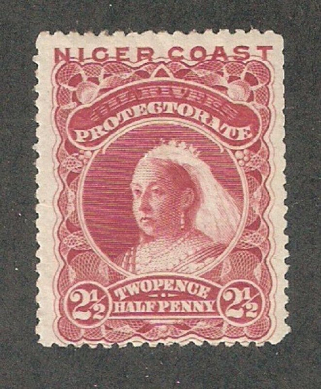 Niger Coast 1893,Victoria, 2 1/2p, Scott # 40,VF Mint Hinged* (N-2) 