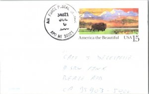 United States A.P.O.'s 15c America the Beautiful American Buffalo and Prairie...