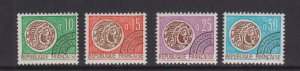 France  #1096-1099  MNH 1964-66   coins precancelled