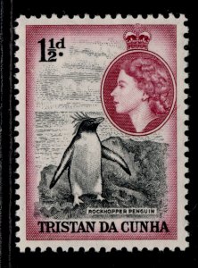 TRISTAN DA CUNHA QEII SG16, 1½d black & reddish purple, M MINT.