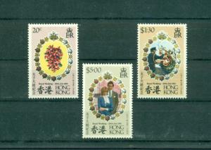 Hong Kong - Sc# 373-5. 1981 Royal Wedding. MNH. $3.30.