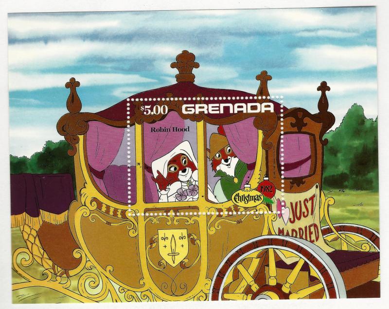 Beautiful Grenada Disney Robin Hood SS  MNH SC#1136...Topical bargain!