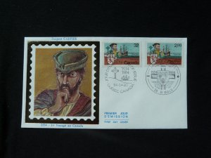 explorer Jacques Cartier in Canada joint issue FDC France 1984 (ref 44619)