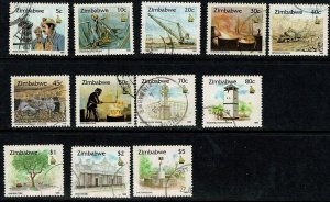 Zimbabwe #724-34 scenic set to $5