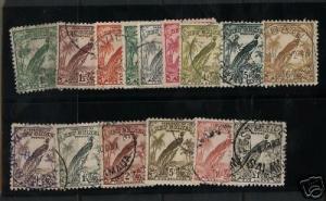 New Guinea #31 - #45 VF Used Set