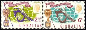 1966 World Cup Soccer, Gibraltar SC#175-176 MNH set