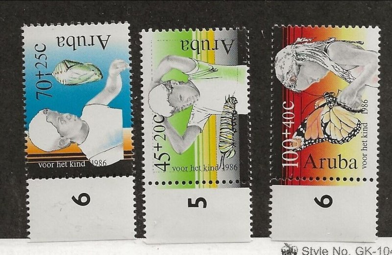 ARUBA Sc B4-6 NH issue of 1986 - BUTTERFLIES 