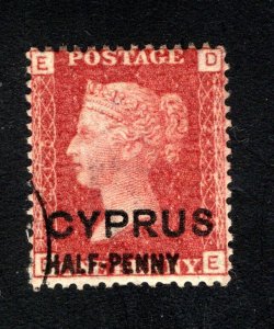 Cyprus, SC# 10,   F/VF, Used,  Plate 215, CV $75.00  .......1580010