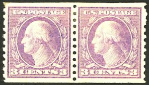 U.S. #493 MINT PAIR OG HR