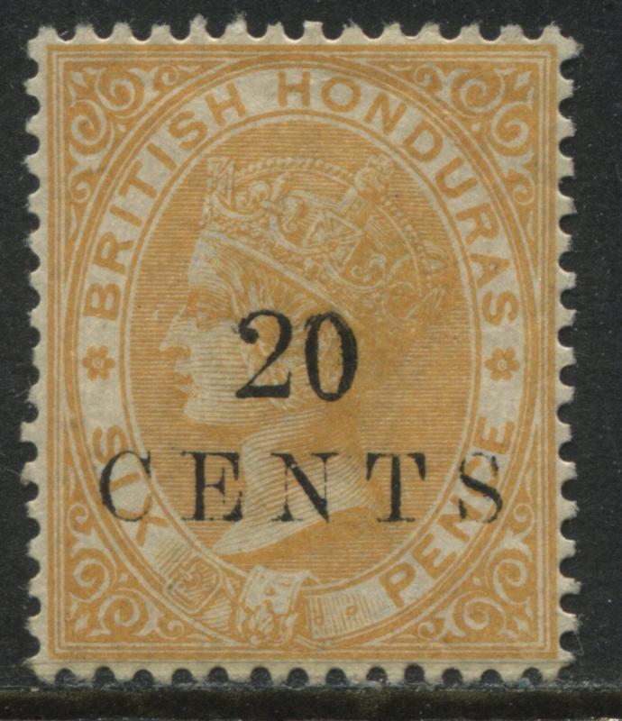 British Honduras QV 1888 20 cents on 6d yellow mint o.g.