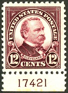 U.S. #564 MINT PL# OG NH