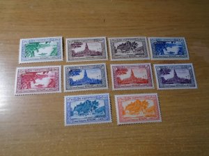 Laos  #  1-3/5-7/9/14-17  MNH