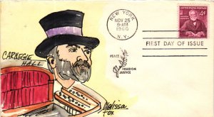 #1171 Andrew Carnegie Capitalist - ONE OF A KIND  Hand Painted Melissa Fox Ca...